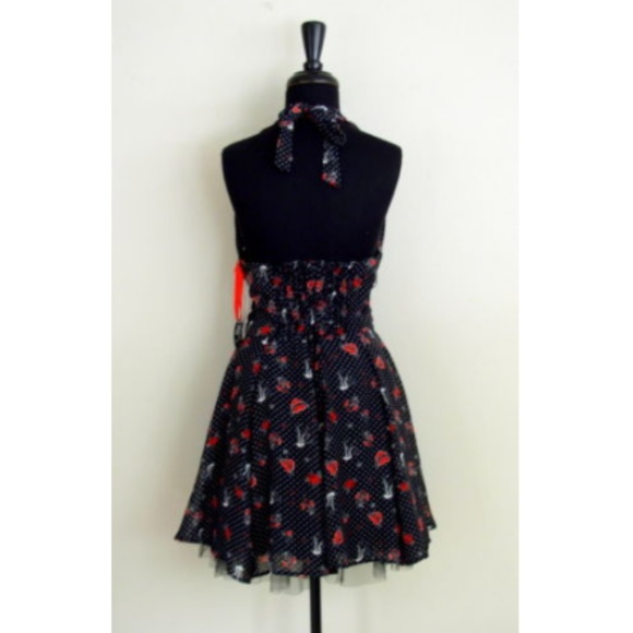 Hell Bunny Sailor Jane Marina Halter Dress - Picture 4 of 6